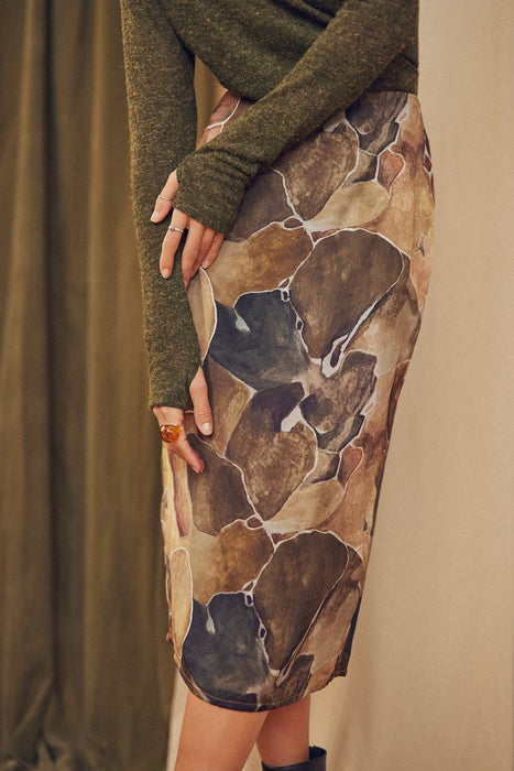 River Rocks Pencil Skirt