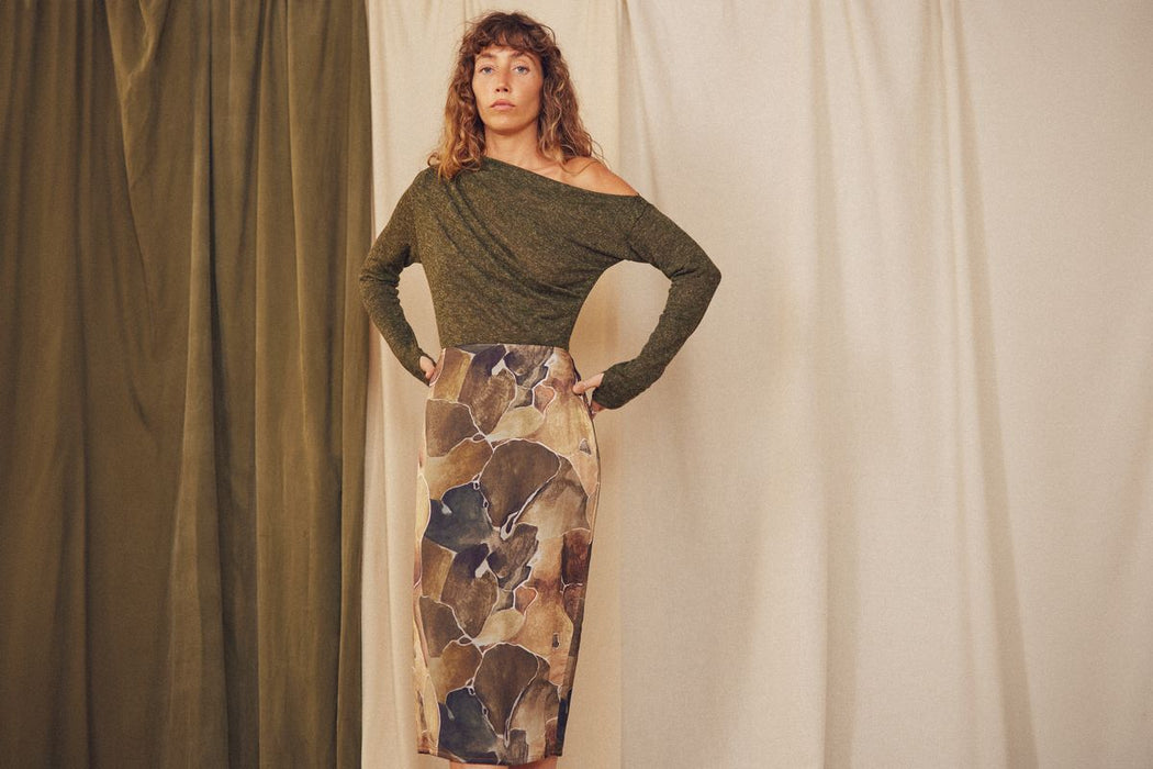River Rocks Pencil Skirt