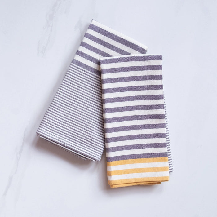 Cotton Stripe Tea Towels - Set of 2