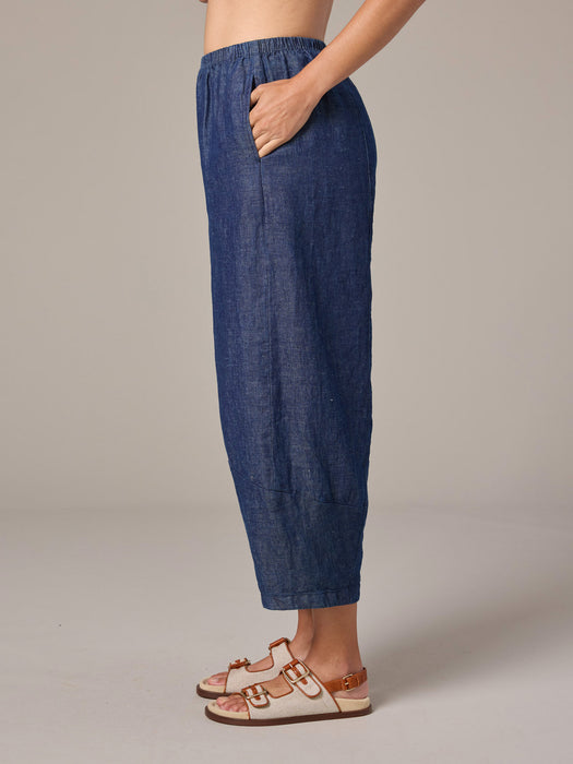 Flax Denim Lantern Pant