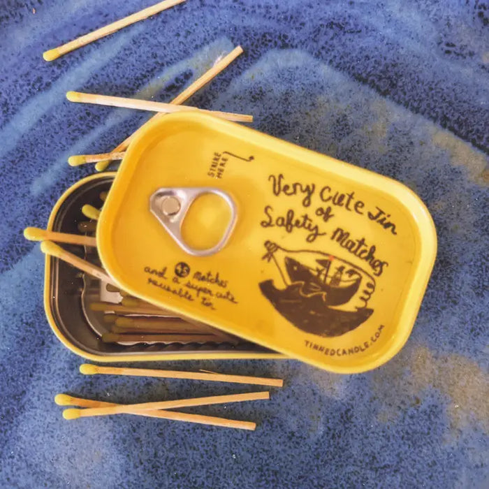 Very Cute Yellow Tin of Safety Matches