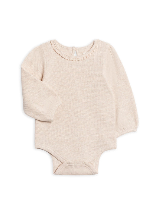 Langley Waffle Knit Lace Neckline Bodysuit