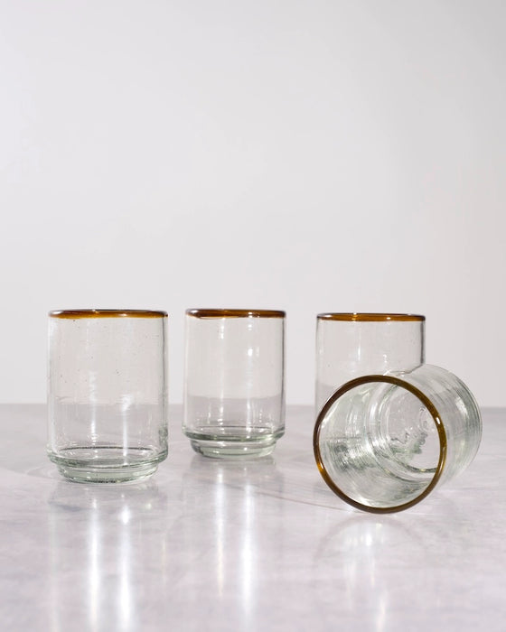 Colored Rim Medium Stacking Glass