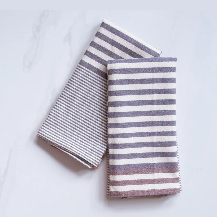 Cotton Stripe Tea Towels - Set of 2