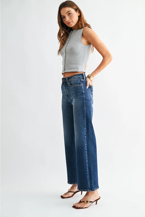 JB Collection High Rise Wide Leg Jean