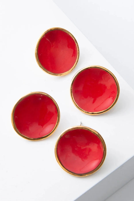 Paprika Mini Halo Earrings