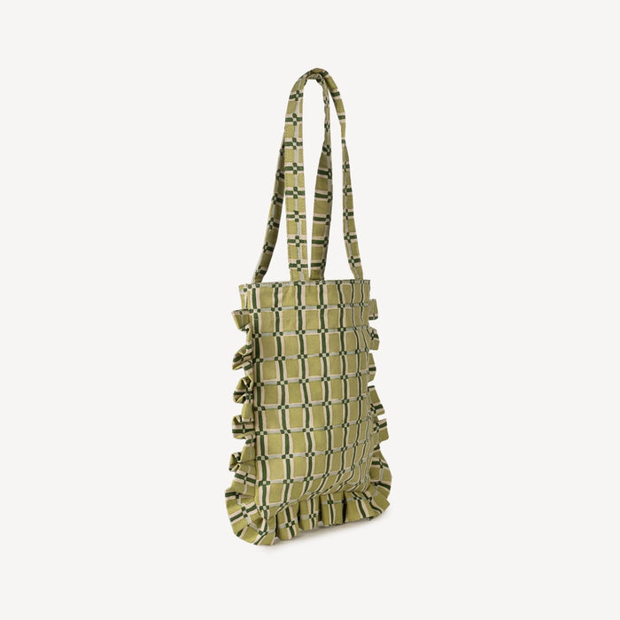 Moss Check Momo Tote