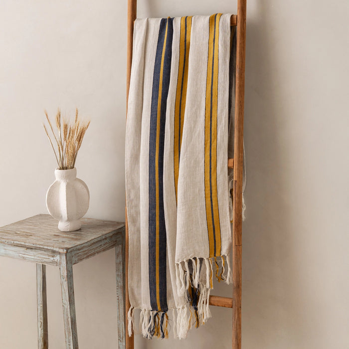 Linen Herringbone Throw