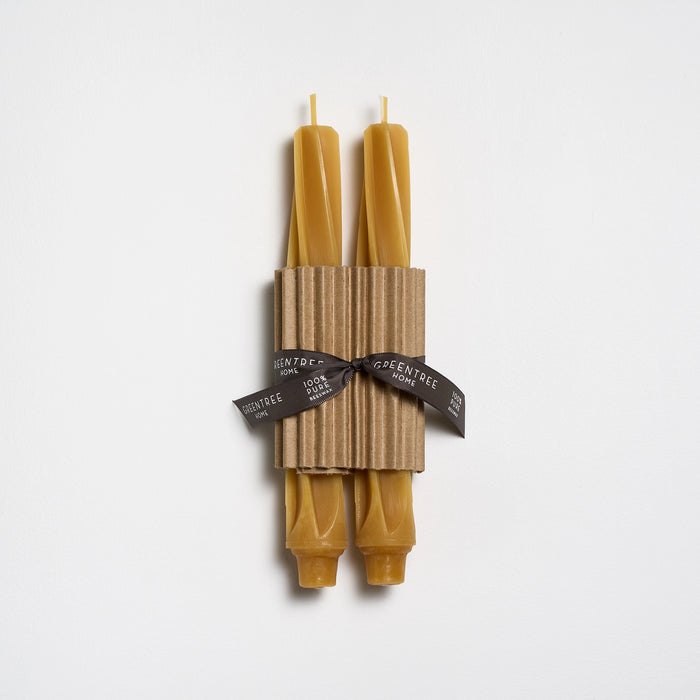 9" Twist Taper Candles - Set of 2