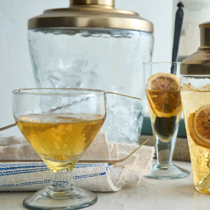 Pebbled Footed Glass