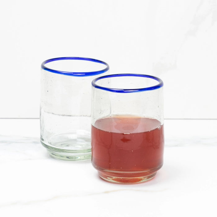 Colored Rim Medium Stacking Glass