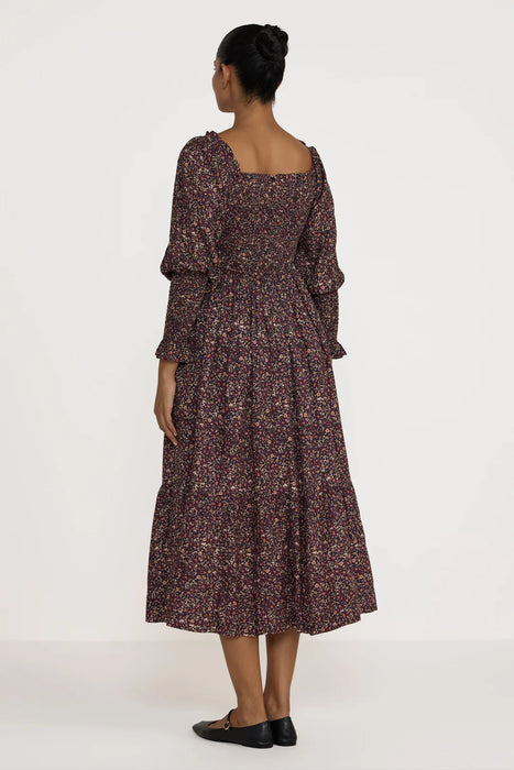 Floral Shirred Bodice Dress