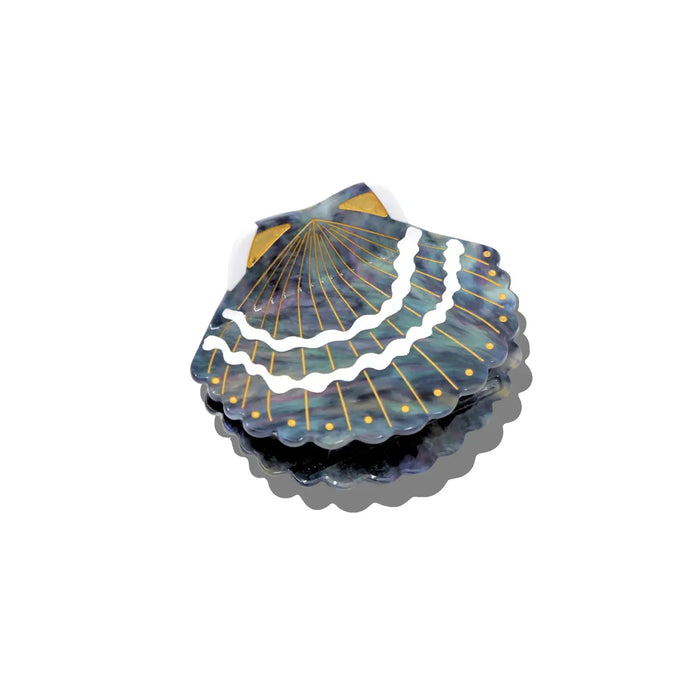 Eco-Friendly Hand-Painted Seashell Claw Hair Clip