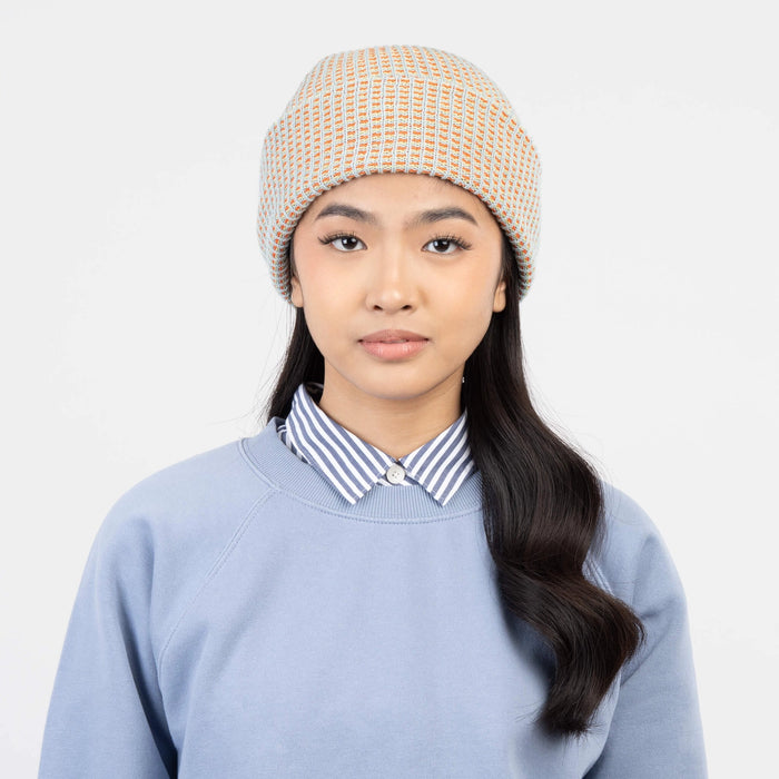 Simple Grid Knit Beanie
