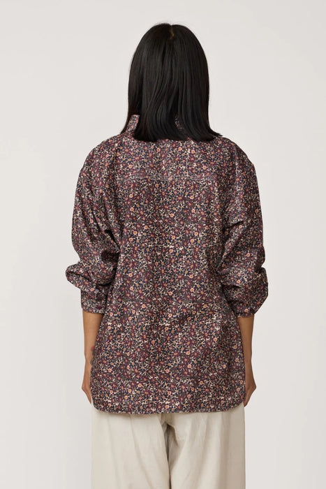 Floral Corduroy Boyfriend Shirt