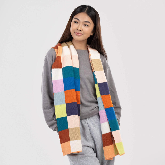 Color Patch Big Scarf