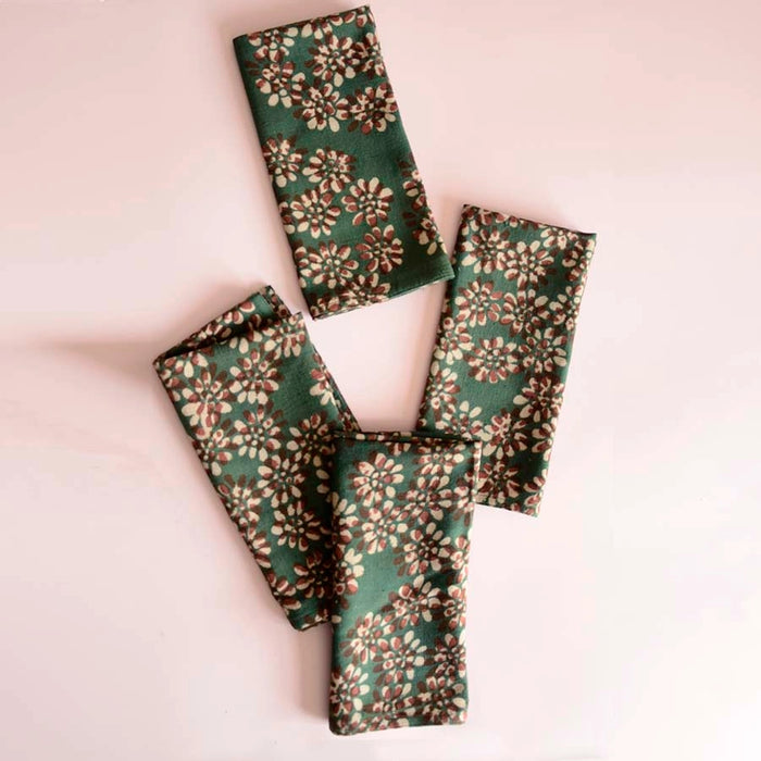 Amar Floral Print Napkins - Set of 4