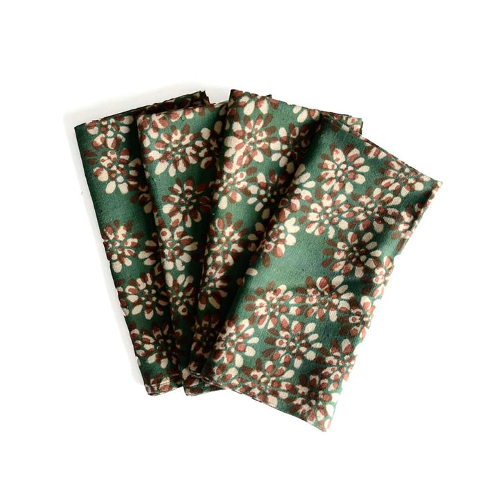 Amar Floral Print Napkins - Set of 4