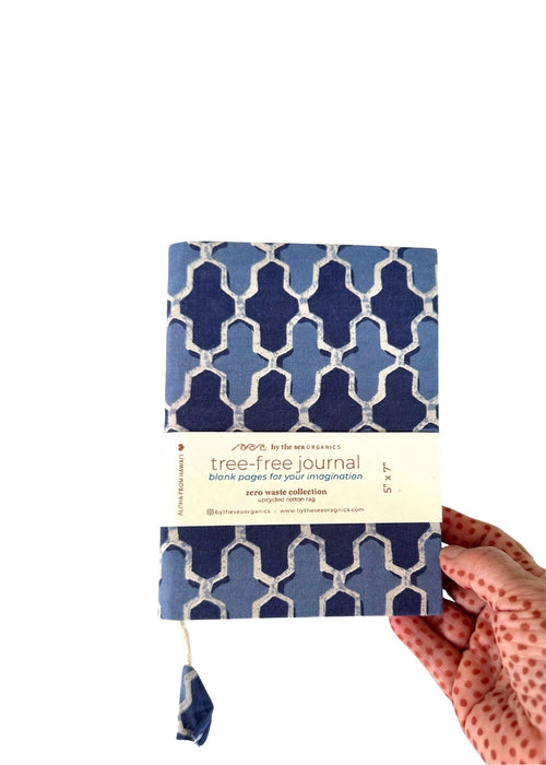 Indigo Cotton Block Print Journal