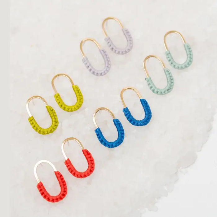 Mini Macramé Link Earrings