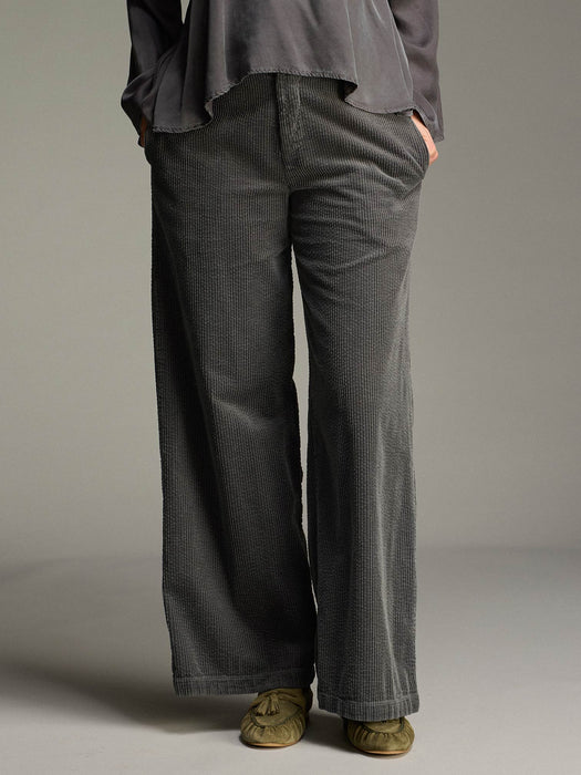 Lux Cord Wide Leg Zip Pant