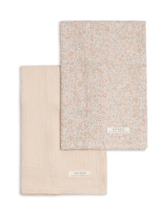 2-Pack Organic Cotton Muslin Burp Cloths