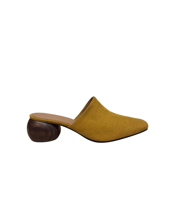 Mina Mustard Chenille Mule