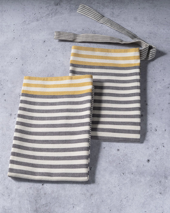 Cotton Stripe Tea Towels - Set of 2