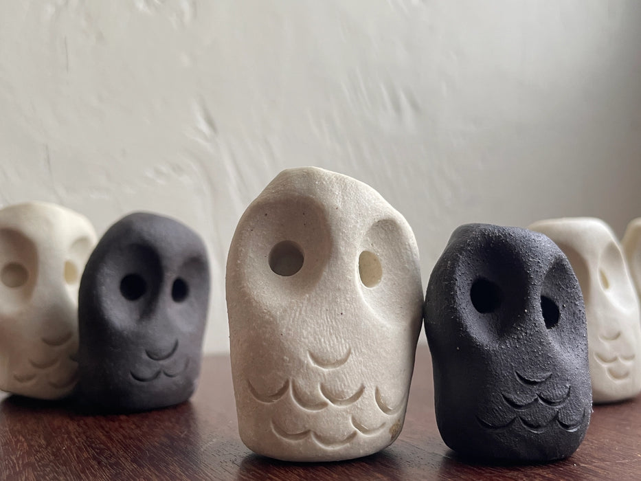 Handmade Raw Clay Grounding Wise Owl