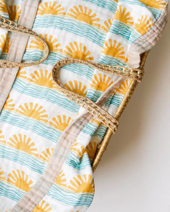 Sun + Wave Organic Baby Blanket