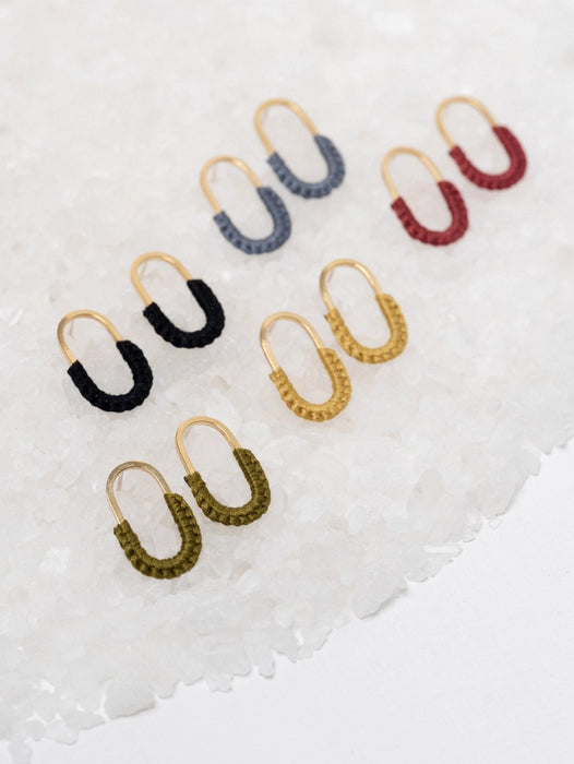 Mini Macramé Link Earrings