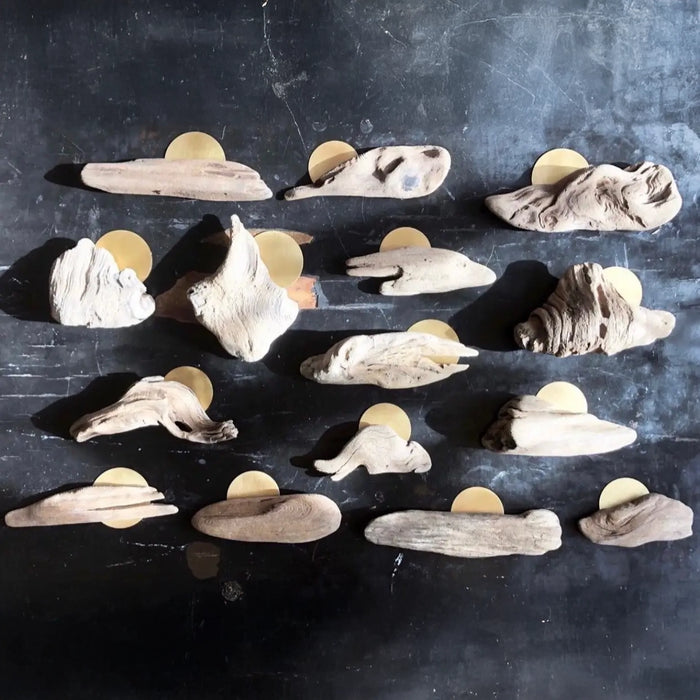 Mini Driftwood & Brass Wall Sculpture