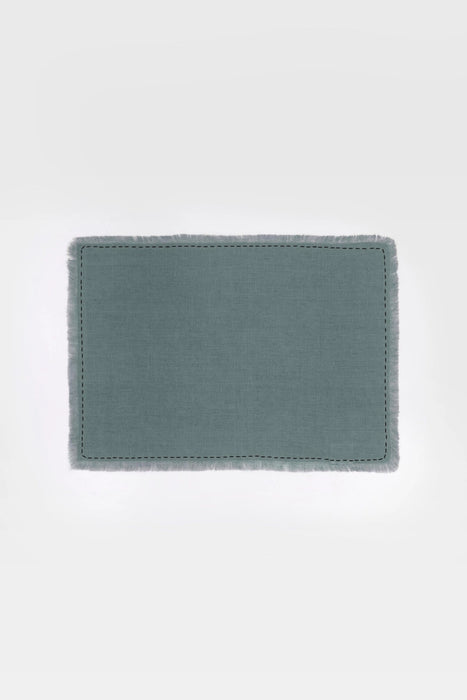 Kantha Stitched Linen Placemat