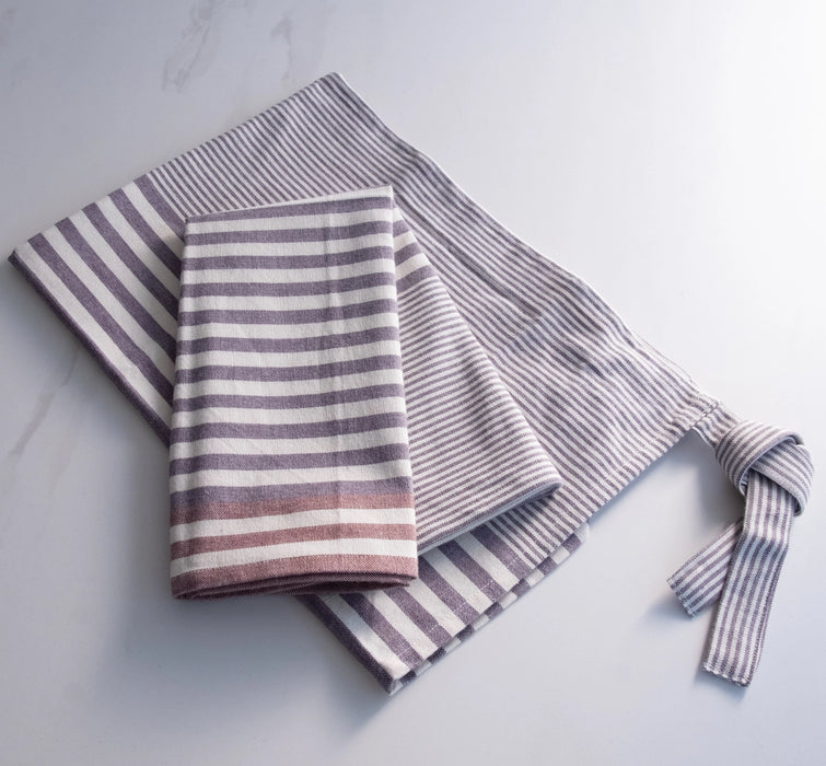 Cotton Stripe Tea Towels - Set of 2