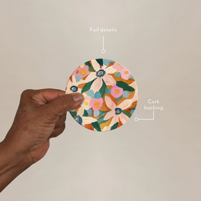 Pinwheel Floral Coaster