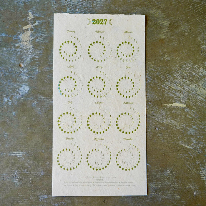 Small Plantable Many Moons Calendar - Natural