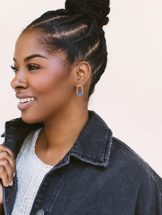 Mini Macramé Link Earrings