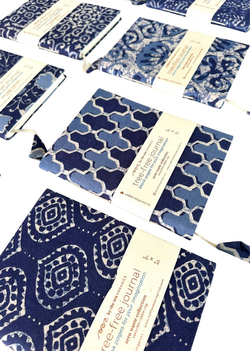 Indigo Cotton Block Print Journal