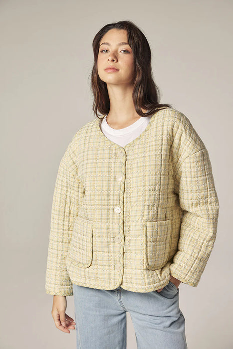 Eyelet Reversible Quilted Jacket