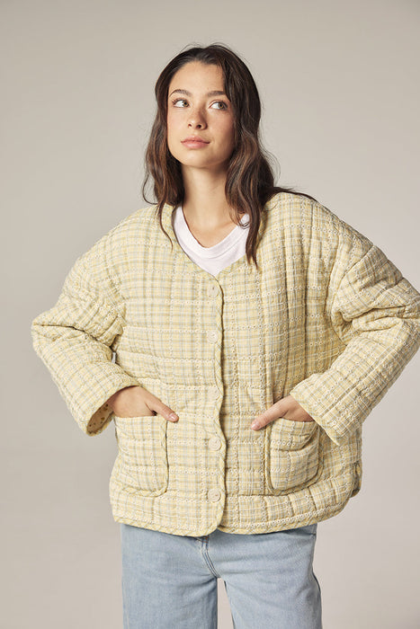 Eyelet Reversible Quilted Jacket