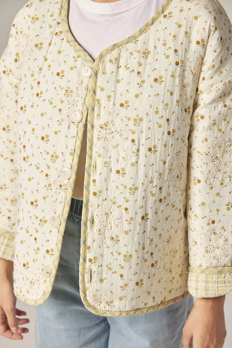 Eyelet Reversible Quilted Jacket