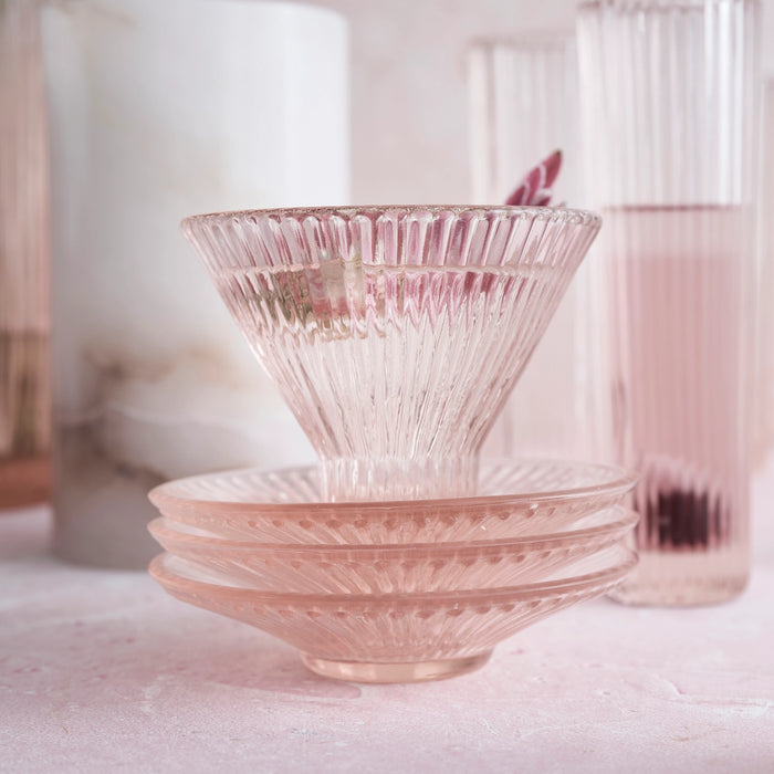 Pressed Pink Martini Glass