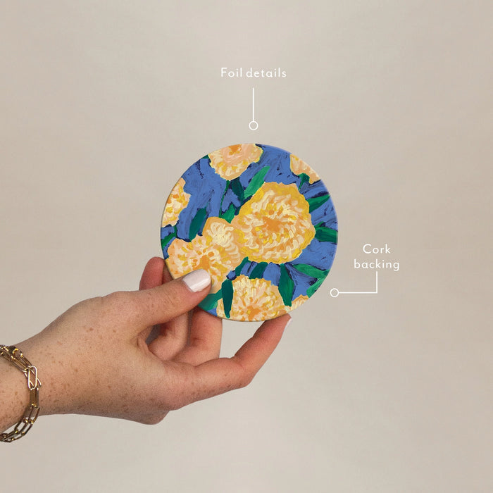 Bursts of Marigolds Coaster