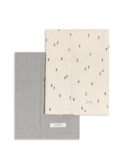 2-Pack Organic Cotton Muslin Burp Cloths