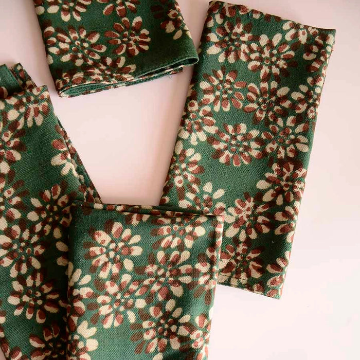 Amar Floral Print Napkins - Set of 4