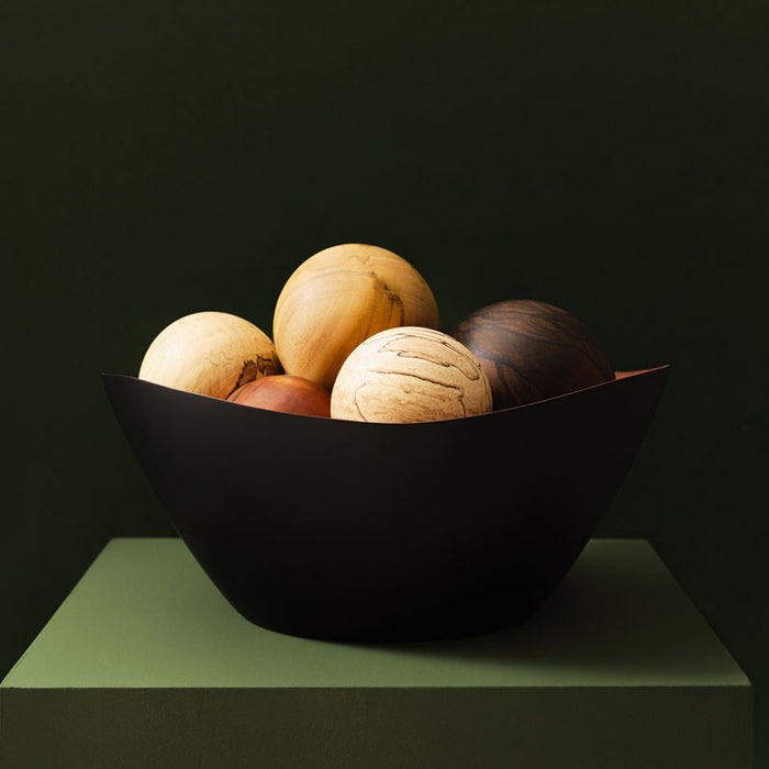 Large Charred Mahogany Wave Bowl