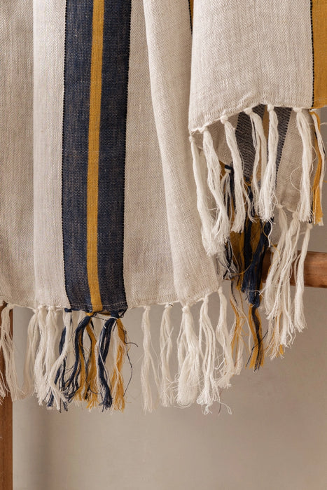 Linen Herringbone Throw