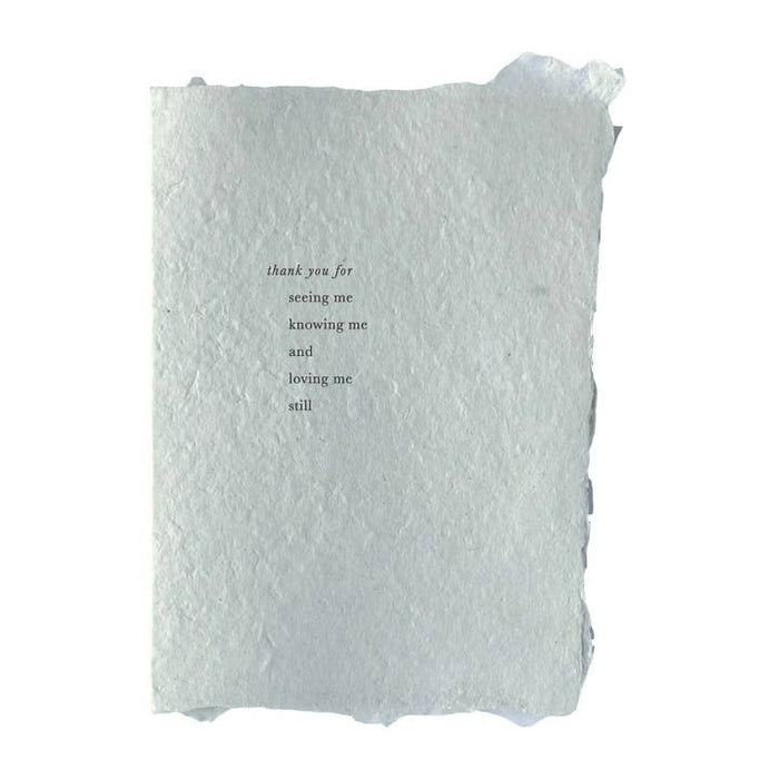 Seeing, Knowing & Loving Card