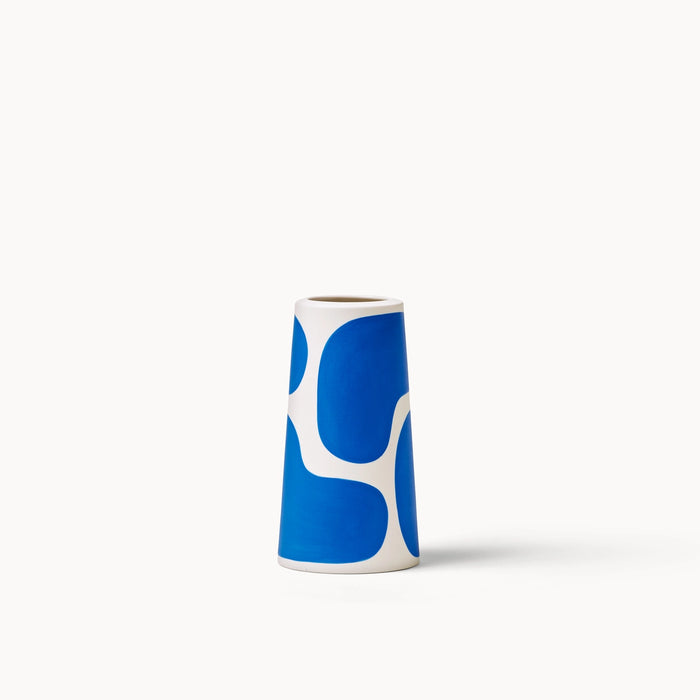 Cobalt Color Block Pillar Vase
