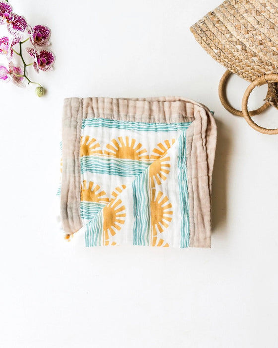 Sun + Wave Organic Baby Blanket